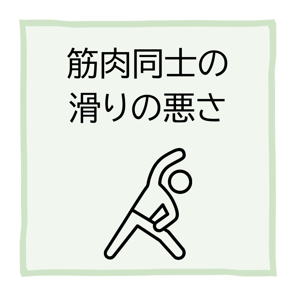 筋肉同士の滑りの悪さ
